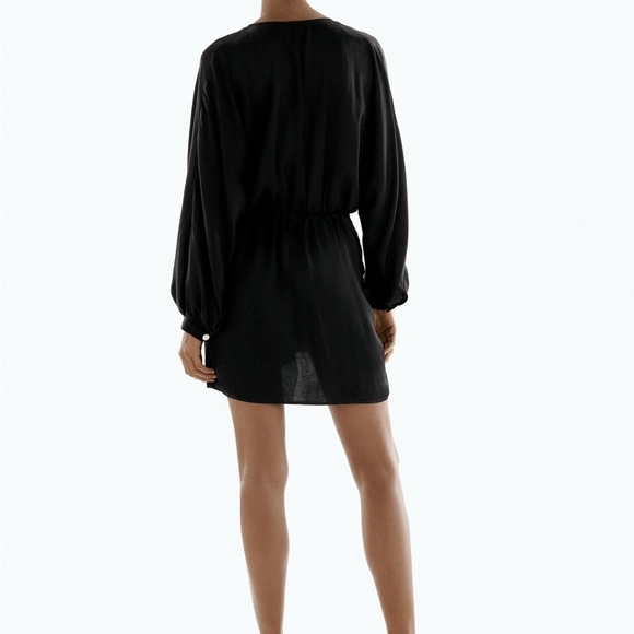 NWT ZARA SATIN EFFECT WRAP DRESS - Picture 5 of 5